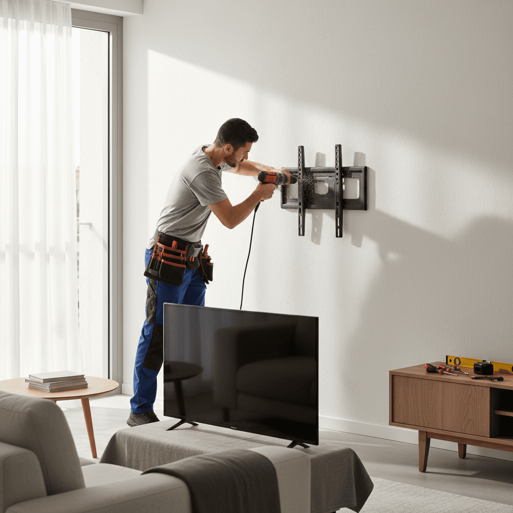 Montagem de TVs e prateleiras