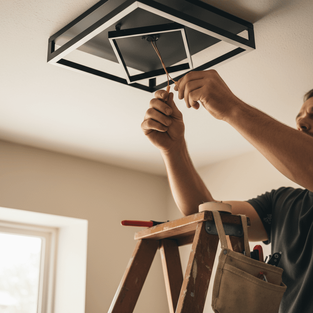 Instalação de luminárias